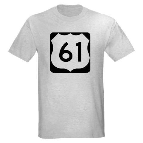 Highway 61 Ash Grey T-Shirt Music Light T-Shirt by CafePress