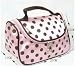 BDS - Pink with Black Dot Travel Toiletry Cosmetic Makeup Bag Organizer