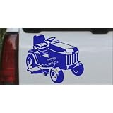 6in X 5.1in Blue -- Lawn Mower Lawn Care Landscaping Business Car Window Wall Laptop... by Rad Dezigns