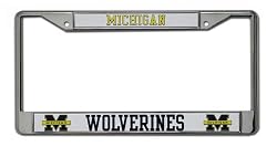 Michigan Wolverines Chrome Frame