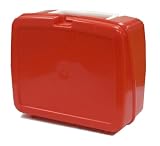 Lunchbox Red Childrens Plastic Lunchbox with white handle