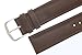 Mens Genuine Italian Leather Watchband Chronograph Style Brown 19mm Watch Band - by JP Leatherworks