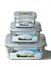 Kinetic Glasslock 3 Piece Square Glass Food Storage Set With Locking Lids