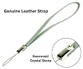 Cellet Signature Swarovski Silver Leather Wrist Strap- Retail Packaging