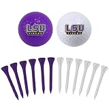 LSU Tigers Two Golf Balls and Twelve Tees Set