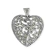 .925 Silver & Marcasite Heart Pendant