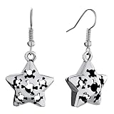 Pugster Skull Hollow Star Dangle Filigree Earrings