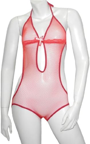 Mpinky Womens Thai Exotic Sheer Costume Intimate Apparel With Bottom Small Red