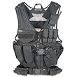 GMG-Global Military Gear Tactical Military Assault Vest w/Pistol Holster-Black