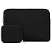MOSISO Laptop Sleeve Bag Compatible 15 Inch MacBook Pro with Touch Bar A1990 & A1707 2018 2017 2016 with Small Case, 14 Inch ThinkPad Chromebook, Water Repellent Neoprene Tablet Cover, Black