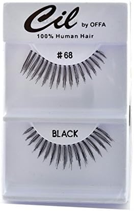 6 Pairs Offa 100% Human Hair Natural False Eyelash Extensions #68