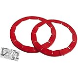 Talisman Designs Adjustable Pie Crust Shield, BPA-free Silicone, Red, Fits 8.5" - 11.5" Rimmed Dish, set of 2