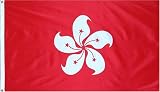 Hongkong National Country Flag - 3 foot by 5 foot Polyester (New)