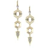 Belle Noel Honey Hexagon Drop Earrings