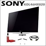 Sony BRAVIA KDL46HX820 46-Inch 1080p 3D LED HDTV with Built-In Wi-Fi Black + TV Wall Mount + 6FT HDMI Cable + Screen Cleaning Kit