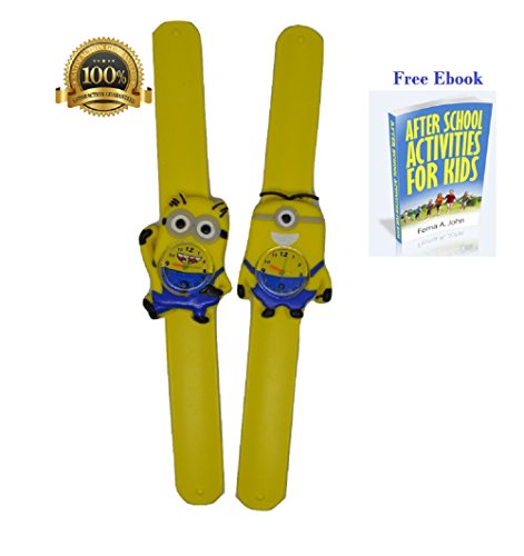 Kids Despicable Me, Minion, Slap Watch, Girls, Boys Educational -Time Teacher