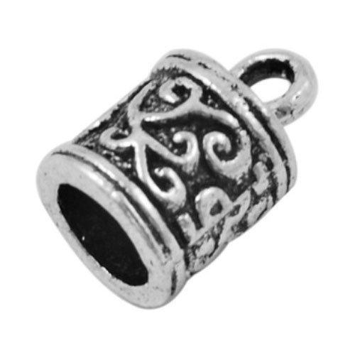 Pack Of 20 x Antique Silver Plated Alloy 6mm Kumihimo Tibetan End Caps - (HA03292) - Charming Beads
