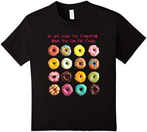 Kids Donuts Funny Tshirt Exclusive Design 8 Black