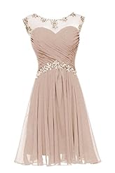 Chiffon Open-Back Jeweled  Ruched  Pleated Sheer Homecoming Dress  With Rhinestones and Ruffles