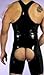 Efashionmx Mens Pu Leather Open Crotch Costumes Catsuit Bodysuits