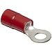 Morris Products 11382 Ring Terminal, Nylon Insulated, Red, 8 Wire Size, 1/4" Stud Size (Pack of 100)