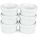 6 Pack of Mini Ramekins - 1 oz. / 30 ml Porcelain Souffle Dish, Dipping Sauce, Small Dessert Cups Set, Microwave & Oven Safe by KÃ¿chen