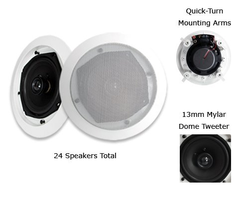 Visonik VR502-24PKG (24) 140 Watt 5.25 In-Wall/Ceiling Home Speakers