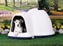 Petmate Indigo Dog House with Microban, Medium, Taupe Top, Black Bottom