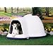 Petmate Indigo Dog House with Microban, Medium, Taupe Top, Black Bottom
