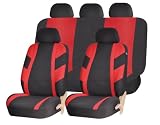 410FE0%2BrIJL. SL160  Universal Car Seat Cover Full Set Front Airbag Airbags Ready RACER LINE STYLE RED / Black SC 185RD