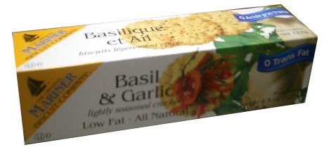 Basil and Garlic Crackers (Mariner) 4.5oz by parthenonfoods.com