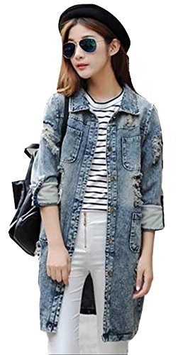 Sta.ANA(サンタ・アナ） 春 レディース デニムコート デニムジャケット Gジャン 3サイズ 選べる2色