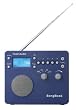 Tivoli Audio SongBook AM / FM Alarm Clock Travel Radio, Blue