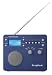 Tivoli Audio SongBook AM / FM Alarm Clock Travel Radio, Blue