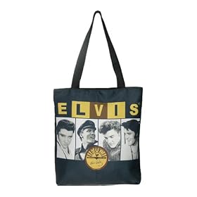 Elvis Presley Signature Product Womens Elvis and Sun Magazine tote Top Zip Handbag 410FGnHSDLL. AA280 Elvis Presley Signature Product Womens Elvis and Sun Magazine tote Top Zip Handbag