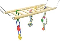 Niteangel Bird Suspension Bridge Toys, Hanging Swing Toy for Parrot

