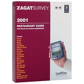 Landware Zagat Restaurant Review for Palm Organizer