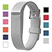 allbingo Fitbit Flex Adjustable Wristband - Fitbit Flex Silicone Replacement Secure Band with Chrome Watch Clasp and Fastener Buckle - Fix The Tracker Fall Off Problem