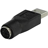 TechSpec(TM) USB Male to PS2 PS/2 Female Adapter Mouse Keyboard Converter Plug Black New