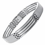 Titanium ID Link Bracelet Satin Finish 8.5