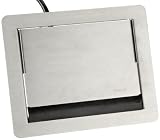Schulte 934.20.207 Evoline FlipTop Edelstahl mit Gummilippe, 3 Steckdosen
