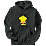 Funky House - Smiley Woman Music Mens Hoodie (Dark Silver, Sizes X-Small - XXX-Large)