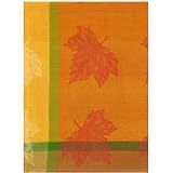 100% Cotton Maple Leaf Rust Jacquard Dishtowel 18 X 28 Set 6 by Traders and Company