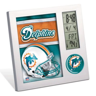 NFL Miami Dolphins Digital Desk Clock