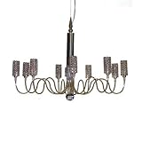 Schonbek EL3124BA Silver / Boa Strass Geometrix--Elements Crystal Nine Light Up Lighting Chandelier from the Geometrix--Elements Collection