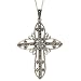 Gothic Cross Marcasite Pendant Necklace