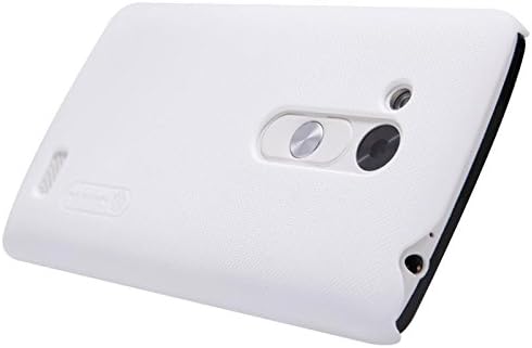Nillkin Frosted Matte Shield Hard Cover Skin Case back cover + LCD Protector For LG D295 (L Fino),® luckies2014® - with original Nillkin retail box (White)