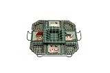 Sakura Snowmen Portrait 10-Piece Serving Set with Wire Rack