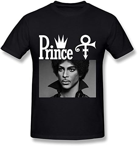 HOTUP Men's Prince Purple Rain T-shirt Tee XL Black
