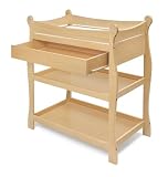 Natural Sleigh Style Changing Table w/Drawer